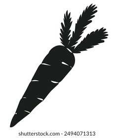 carrot silhouette. carrot sign. carrot flat icon 