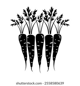 carrot silhouette. carrot sign. carrot flat icon