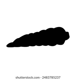 carrot silhouette vector design. black and white.