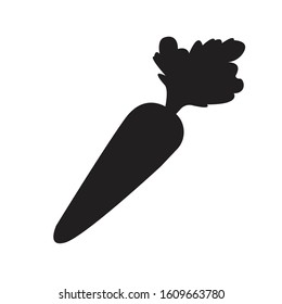 Carrot Silhouette Vector Symbol Sign Icon