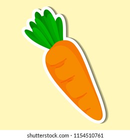 carrot of simple color illustrations