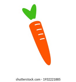 Karotten einfache bunter Vektorgrafik. Isolierte Ikone.