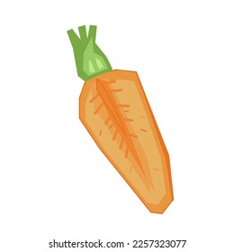Carrot simple icon in flat style vector illustration isolated on white. Fresh carrot, healthy vegetable.