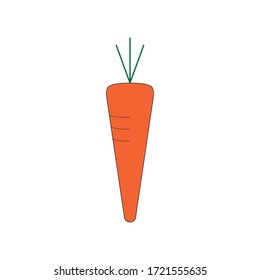 Carrot simple icon, minimalist vector illustration symbol