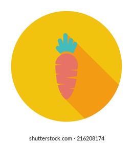 Carrot. Single flat color icon. Vector illustration.