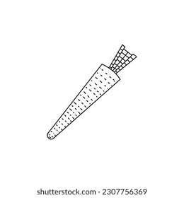carrot, a sketch of a vector drawing, isolated on a white background. a collection of vegetables