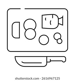 carrot slice ring line icon vector. carrot slice ring sign. isolated contour symbol black illustration