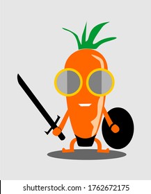 CARROT SPARTAN FIGHTER VECTOR LOGO