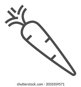 Carrot, square line vector icon.