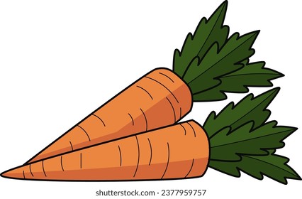 Carrot Stickers Illustration for web app, infographic etc