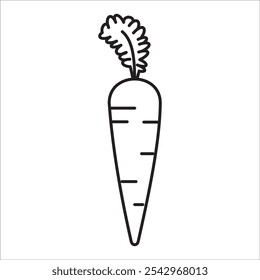 Carrot stock icon outline vector