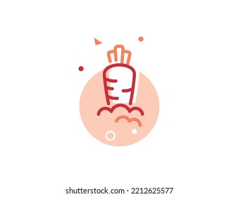 Carrot Stroke Line Icon, Carrot vector  illustration