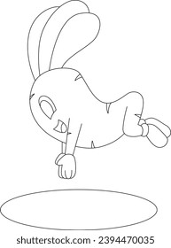 Carrot Swimming Water jumping Vector Graphic Art Illustration