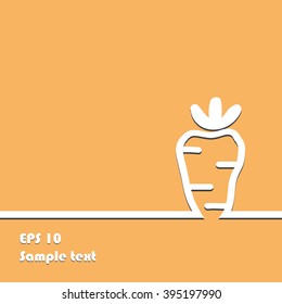 Carrot symbol background,Flat design, can be add text, vector illustration