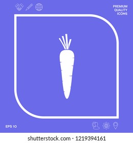 Carrot symbol icon. Graphic elements for your design