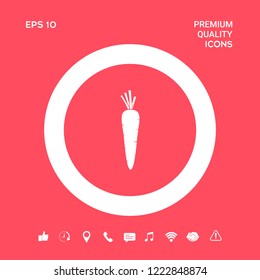 Carrot symbol icon. Graphic elements for your design