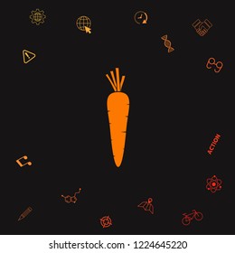 Carrot symbol icon. Graphic elements for your design