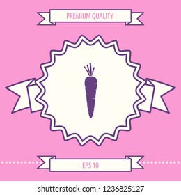Carrot symbol icon. Graphic elements for your design