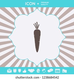 Carrot symbol icon. Graphic elements for your design