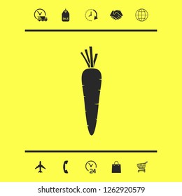 Carrot symbol icon. Graphic elements for your design