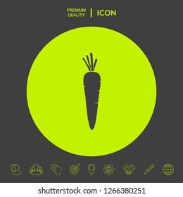 Carrot symbol icon. Graphic elements for your design