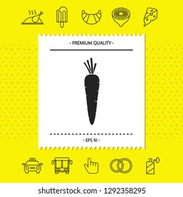 Carrot symbol icon. Graphic elements for your design