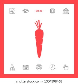 Carrot symbol icon. Graphic elements for your design