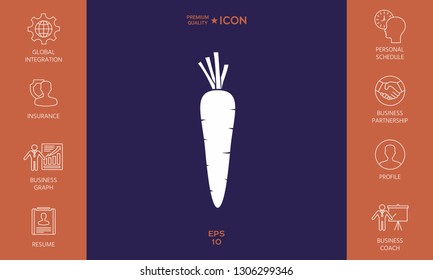 Carrot symbol icon. Graphic elements for your design