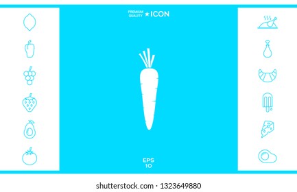 Carrot symbol icon. Graphic elements for your design