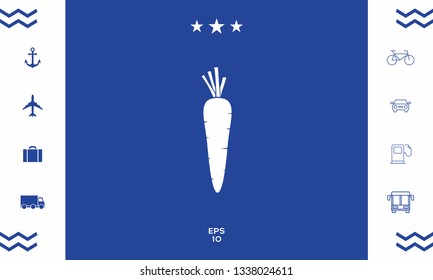 Carrot symbol icon. Graphic elements for your design