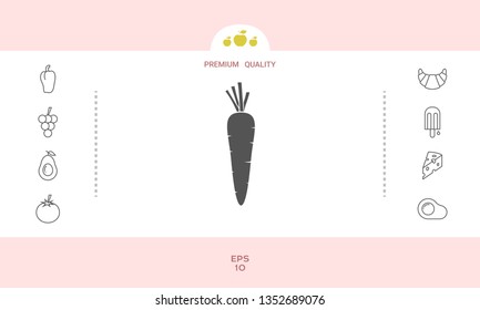 Carrot symbol icon. Graphic elements for your design