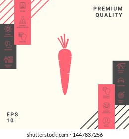 Carrot symbol icon. Graphic elements for your design