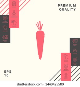 Carrot symbol icon. Graphic elements for your design