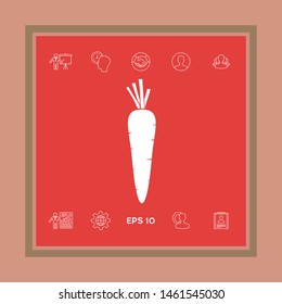 Carrot symbol icon. Graphic elements for your design