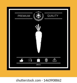 Carrot symbol icon. Graphic elements for your design