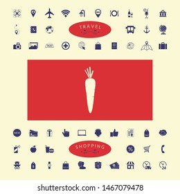 Carrot symbol icon. Graphic elements for your design