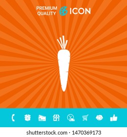 Carrot symbol icon. Graphic elements for your design