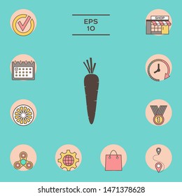 Carrot symbol icon. Graphic elements for your design