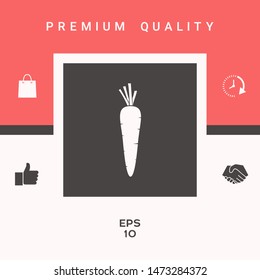 Carrot symbol icon. Graphic elements for your design