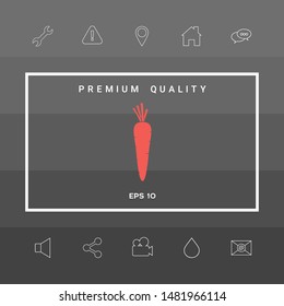 Carrot symbol icon. Graphic elements for your design