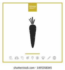 Carrot symbol icon. Graphic elements for your design