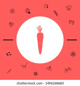 Carrot symbol icon. Graphic elements for your design