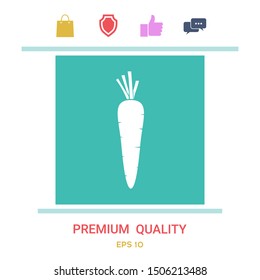 Carrot symbol icon. Graphic elements for your design
