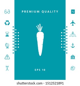 Carrot symbol icon. Graphic elements for your design