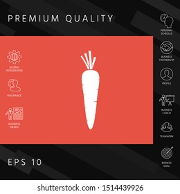 Carrot symbol icon. Graphic elements for your design