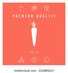 Carrot symbol icon. Graphic elements for your design