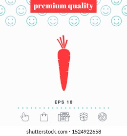 Carrot symbol icon. Graphic elements for your design