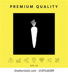 Carrot symbol icon. Graphic elements for your design