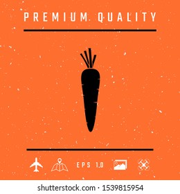 Carrot symbol icon. Graphic elements for your design