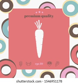 Carrot symbol icon. Graphic elements for your design